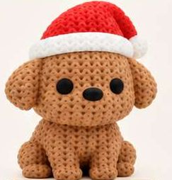 Cachorrinho crochê 3D — pequeno