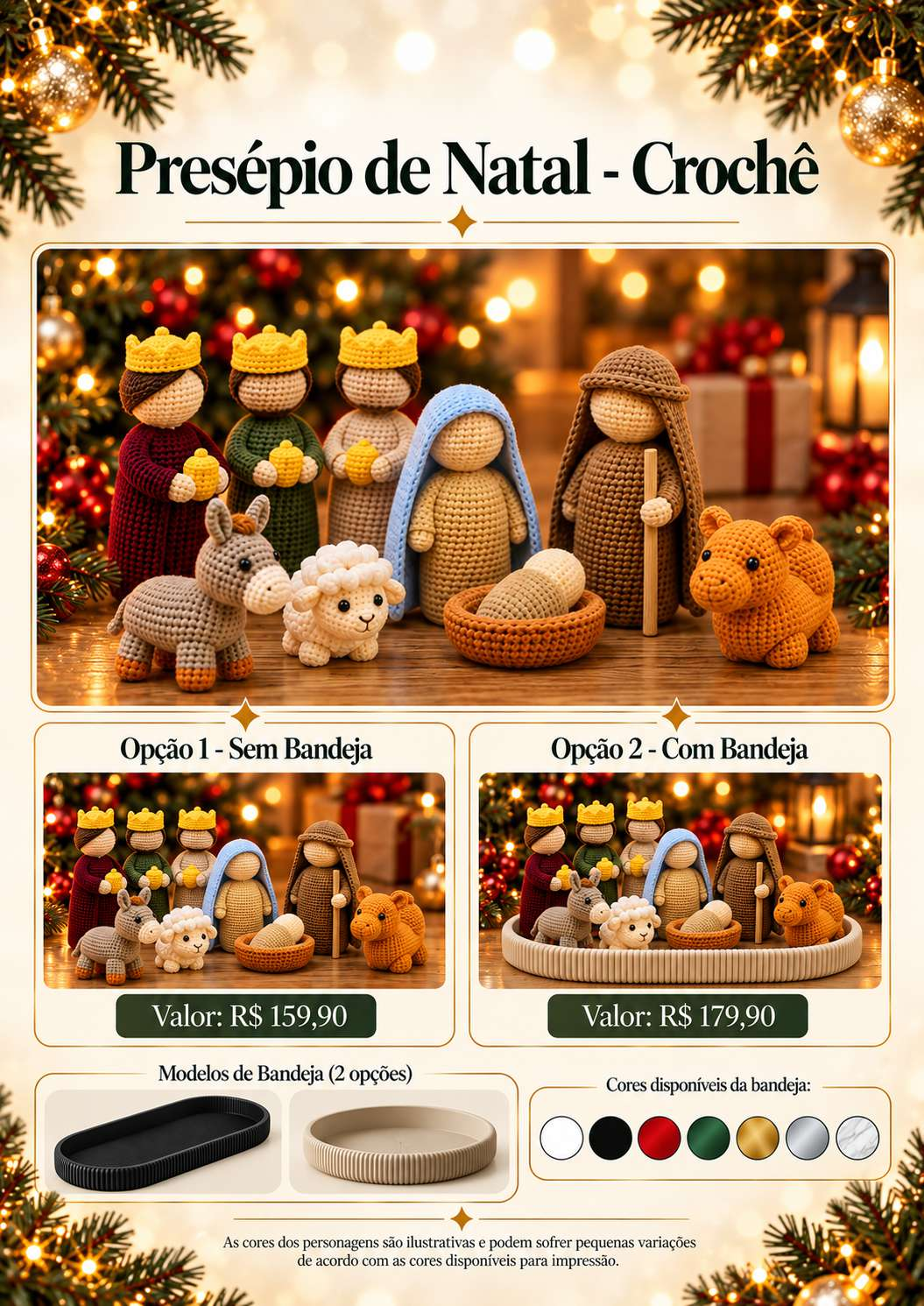 Página 9 do catálogo original Encantaria 3D: Presépio de Natal crochê 3D