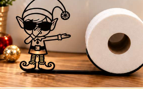 Porta-rolo de papel higiênico de duende